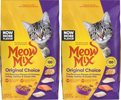 Meow Mix Original Choice Dry Cat Food, 3.15 Pounds (Pack of 2)