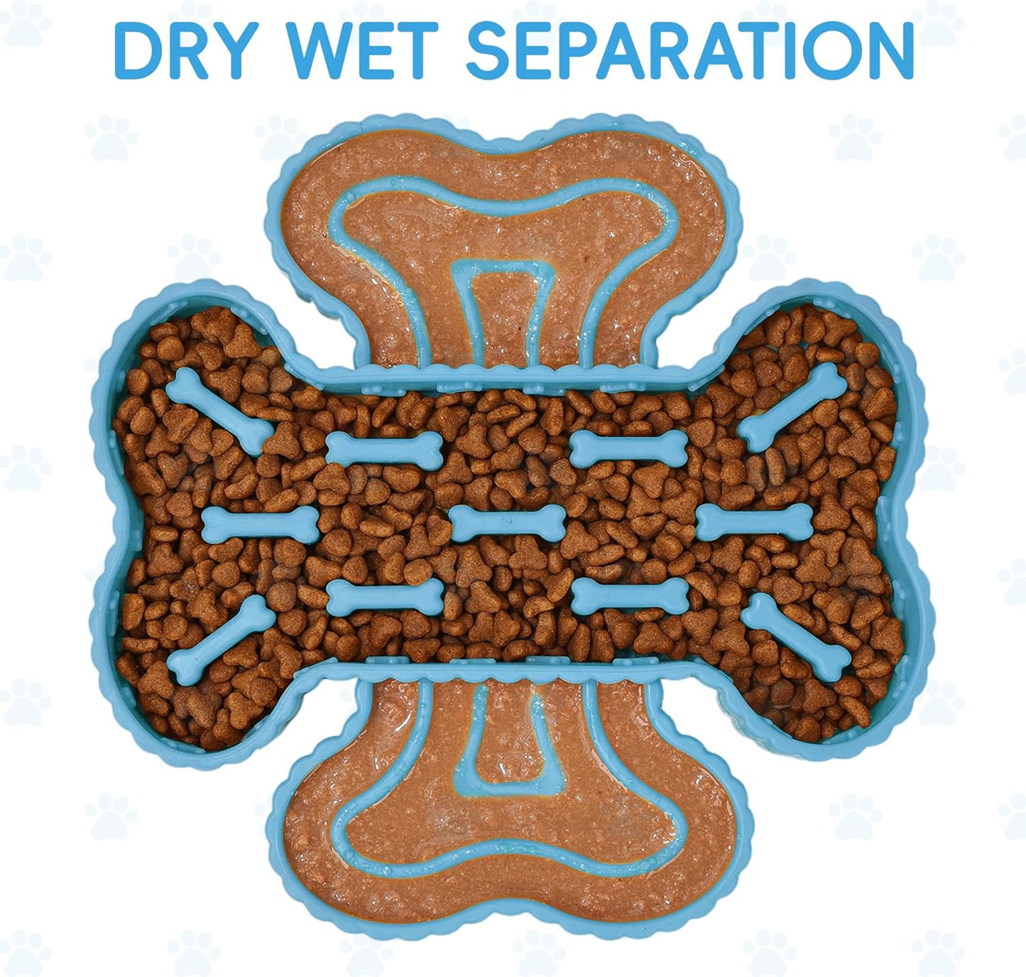 Slow Feeder Dog Bowls - Silicone Slow Eating Dog Food Bowl for Small Medium Large Breed - Puppy Puzzle Bowl Anti-Choking Stop Bloat - Non-Slip Pet Lick Plate, Easy to Clean