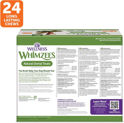 WHIMZEES Wellness Value Box Dog Dental Treats, Large Size, (24 Count)
