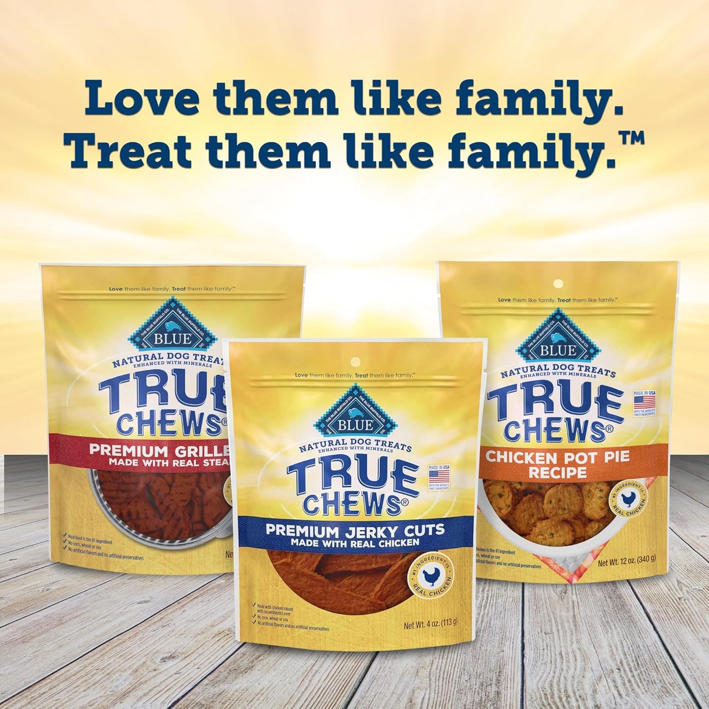 Blue Buffalo True Chews Premium Jerky Cuts Dog Treats with Natural Ingredients Chicken