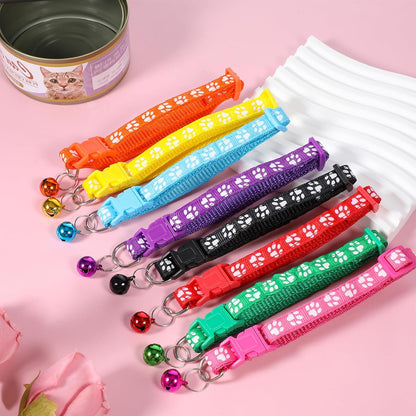 Giantree Puppy Collar with Bell, Puppy Whelping Collars, 8-Pack Basic & Reflective Cat Collars with Bells Colourful Adjustable Dog Collar for Small Pet Female Dogs Tiny Kitten Girls Animal