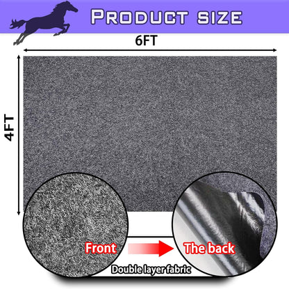 4×6ft Horse Stable Mat Lightweight Floor Mat, Non Slip Backing Floor Mat, Durable & Water Absorbent Stable Mats,Keep Floor Dry & Clean, Cuttable & Back Non-Slip Design Mat for Horses Livestock