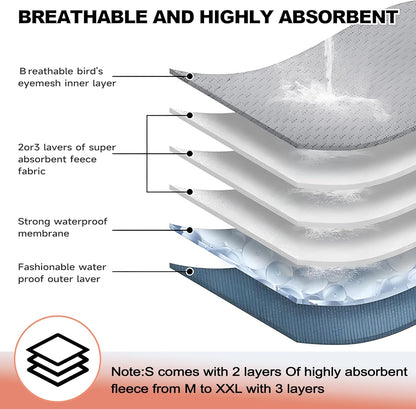 Leekalos Male Dog Diapers, Dog Belly Bands for Male Dogs Wraps Washable Doggie Diapers High Absorbing Dog Belly Bands（5 Pack）