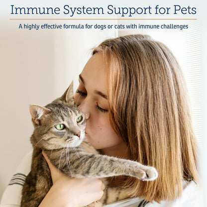 Rx Vitamins Liquid Immuno Dog & Cat Immune Support - Reishi Mushroom Supplement for Dogs & Cats Plus L-Lysine - Ideal Eye Supplements, Immunity Booster Supplements for Pets - 4 oz