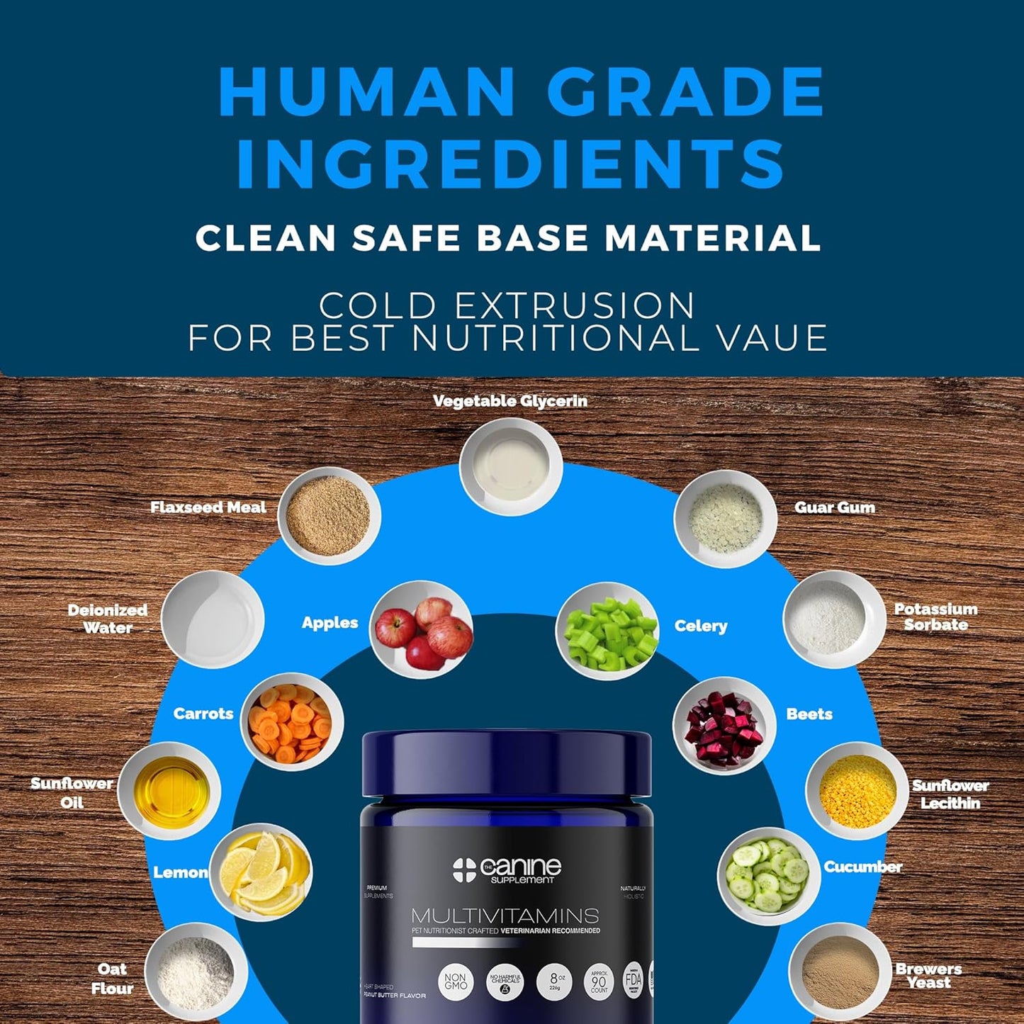 Dog Multivitamin Soft Chews | All-in-One Supplement for Immunity, Joints, Gut & Skin Health | Glucosamine Chondroitin, Vitamins & Probiotics | Roasted Peanut Flavor - 90 Count