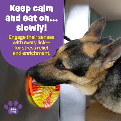 Brightkins Tie Dye Circle Lick Mat, Food Rubber Mat and Snuffle Pet Supplies, Enrichment Puppy Pads Essentials Products, Anxiety Relief Items, Interactive Dog Toys