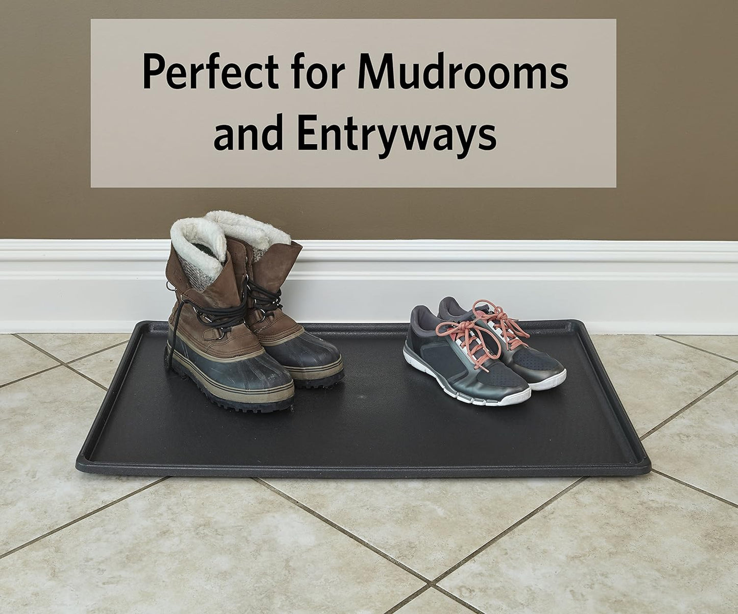 MidWest Homes for Pets Replacement Pan for 42-inch Dog Crates, Fits All Midwest and New World 42-inch Pet Cages, Multiple Uses, Plastic, Black, 9PAN