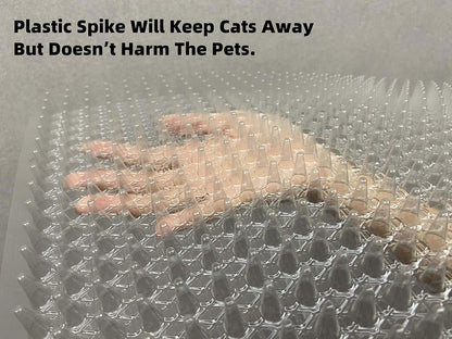 12 Pack Cat Repellent Outdoor/Indoor Scat Mat for Cats&Dogs, Keep Away Pest Plastic Mats with Spikes,16 x 13 Inches