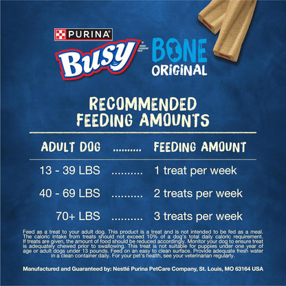 Purina Busy Bone Adult Dog Chew Bone Treats, Original - 10 ct. Pouch
