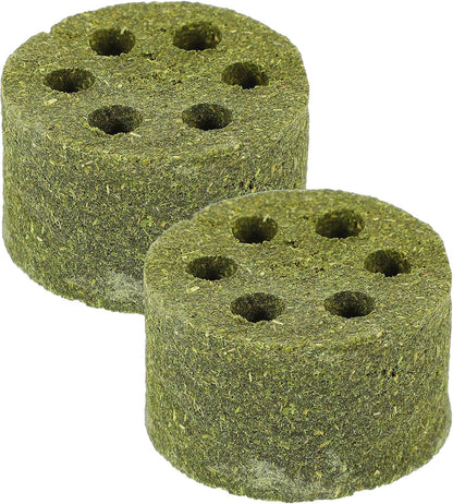 ERINGOGO Organic Grass Rabbit Chew 2Pcs Small Natural Pet Teething Playthings for Hamsters Bunnies Small Animals