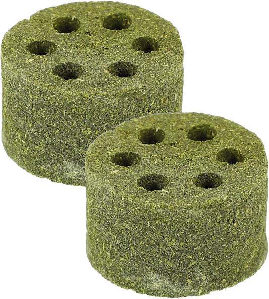 ERINGOGO Organic Grass Rabbit Chew 2Pcs Small Natural Pet Teething Playthings for Hamsters Bunnies Small Animals