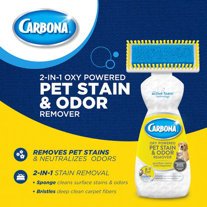Carbona Oxy-Powered Pet Stain & Odor Remover | Carpet Cleaner for Pets | 13.5oz