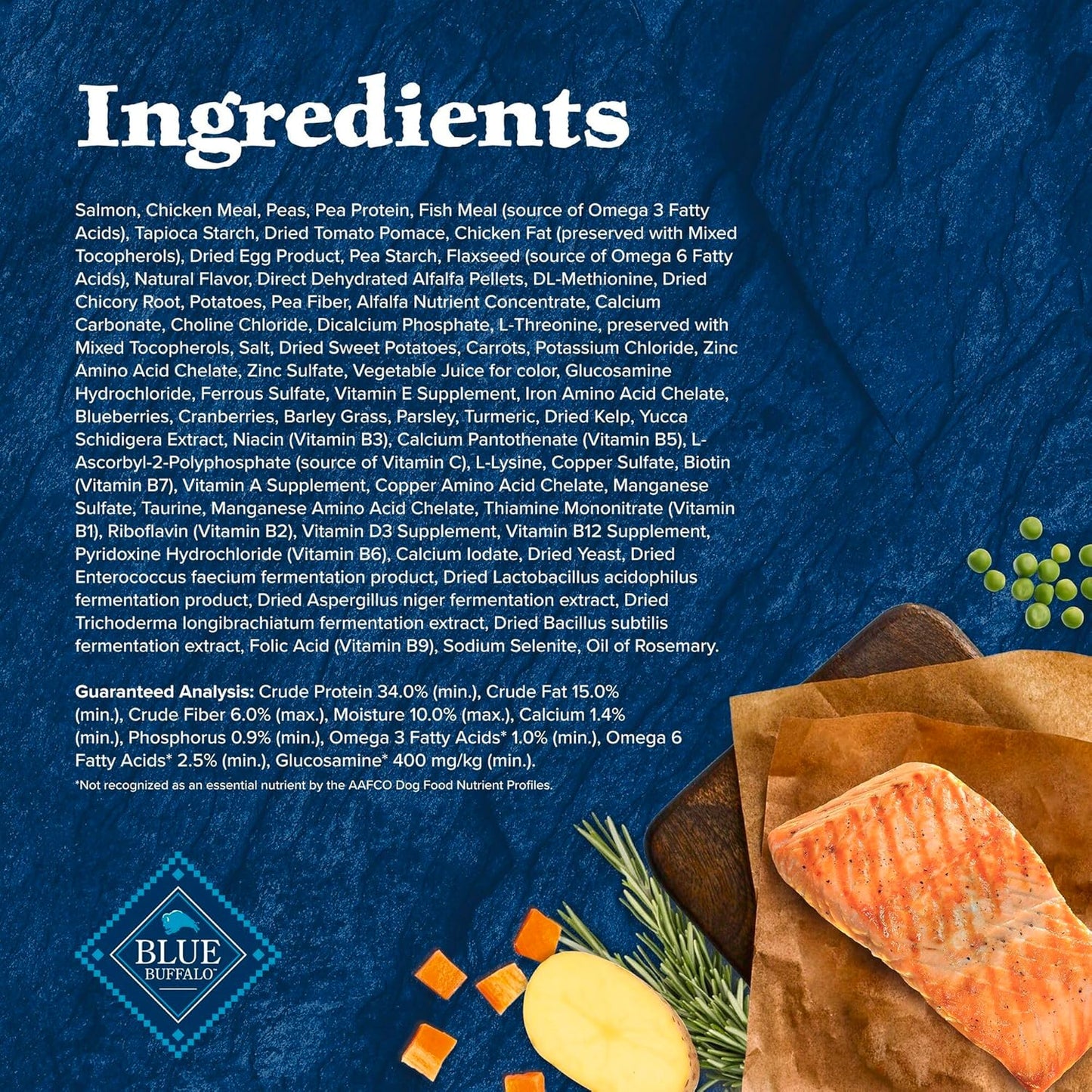 Blue Buffalo Wilderness Adult High-Protein Dry Dog Food with Real Salmon, Grain-Free, Made in The USA with Natural Ingredients, Salmon, 13-lb. Bag