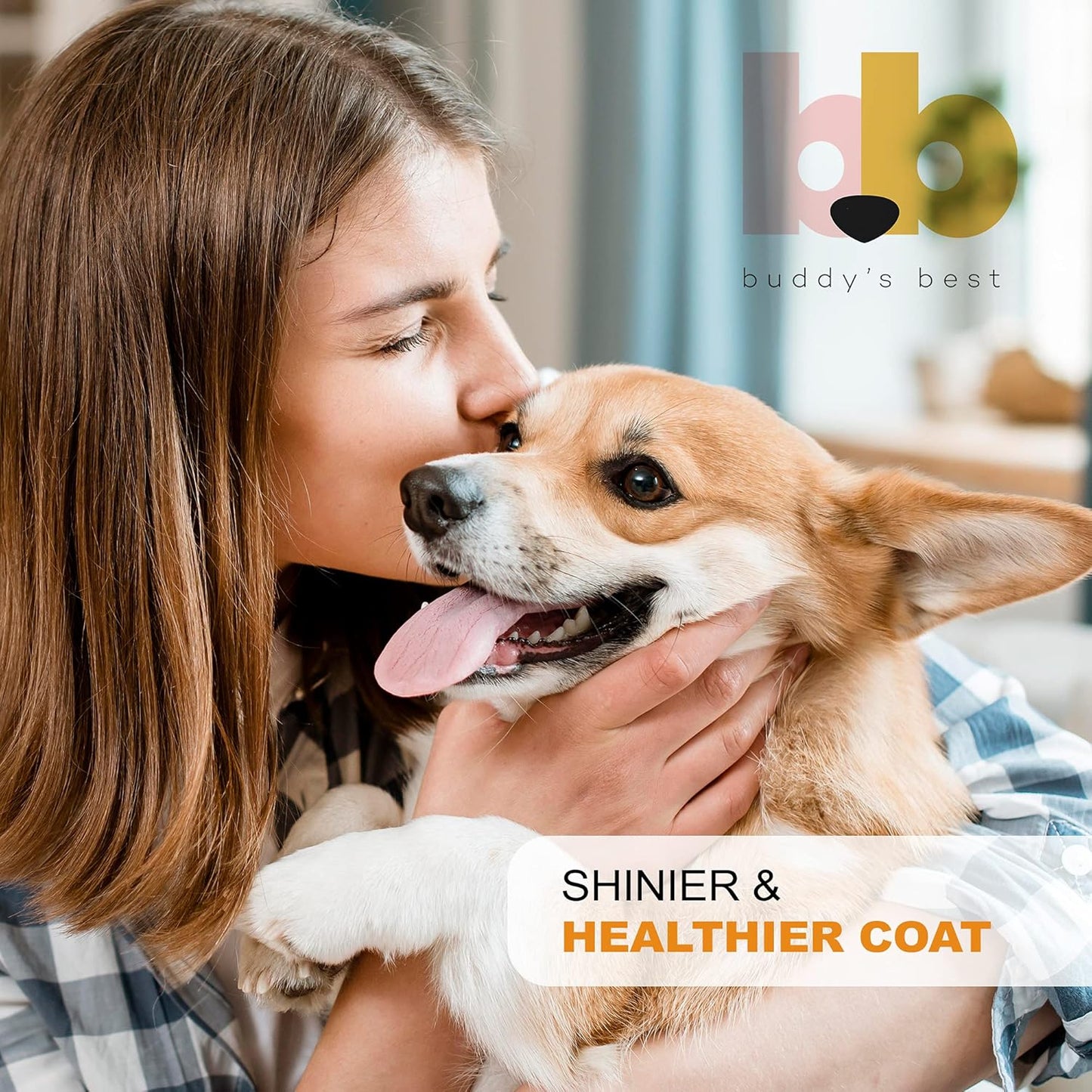 Salmon Oil for Dogs & Cats – Omega 3 Supplement with EPA & DHA | 100% Norwegian Fish Oil | Odorless, Human-Grade | Skin, Coat & Joint Support | 32 oz | Buddy’s Best