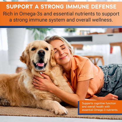 Stratford Pharmaceuticals EZ Chew Omega 3 Fatty Acid Soft Chew Max Strength - Dog Omega 3 Supplement - Soft Chew Treats with Fish Oil for Dogs - Large and Giant Dogs - 150 Soft Chews