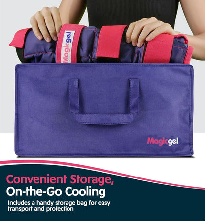 Magic Gel Horse Ice Pack with Carry Case - Twin Ice Boots | Cooling Horse Leg Wraps for Hock, Ankle, Knee, Legs, Boots, and Hooves | Horse Tack, Horse Supplies & Horse Gift Ideas for Horse Lovers