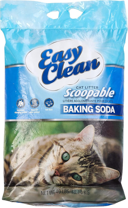 Pestell Easy Clean Clumping Cat Litter with Baking Soda, 40-Pound
