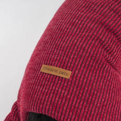 Fitwarm Reversible Quilted Dog Coat, Cozy Winter Clothes for Small Dogs Boy Girl, Windproof Thermal Pet Jacket, Red, Burgundy, XL