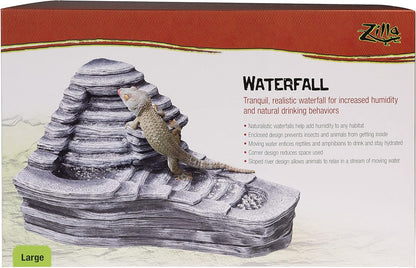 Zilla Pet Reptile Terrarium Waterfall Décor, Large