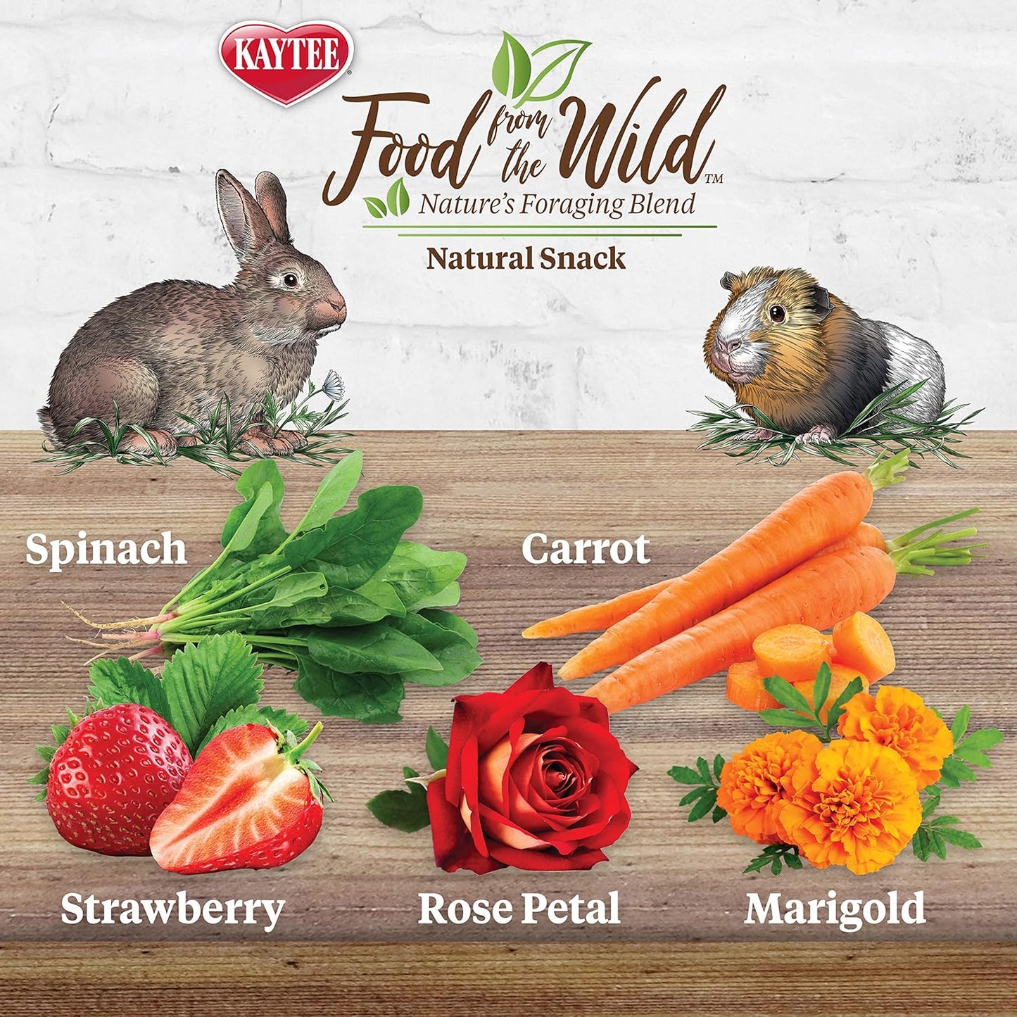 Kaytee Food from The Wild Natural Snack for Pet Rabbits, Guinea Pigs And Other Small Animals, 1 Ounce