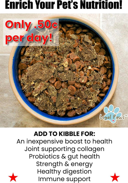 Freeze-Dried Dog Food Topper for Picky Eaters – Raw Beef Heart, Trachea, Kidney – High Protein, Grain-Free Meal Mixer – Natural Glucosamine & Chondroitin – Made in USA 6 oz