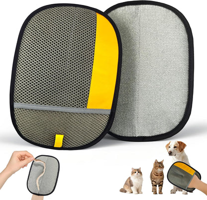 Pet Hair Removal Glove, Magic Brush Electrostatic Mitt, Pet Hair Remover Tool for Dog & Cat, Reusable Pet Hair Gloves Pet Grooming Needs, Fur Remover for Couch, Clothing, Carpet & Car Seat