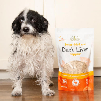 Fieldcrest Farms Duck Liver Toppers – Freeze-Dried Raw Single Ingredient Dog Food Topper, High Protein, All-Natural & Grain-Free, 12 oz.
