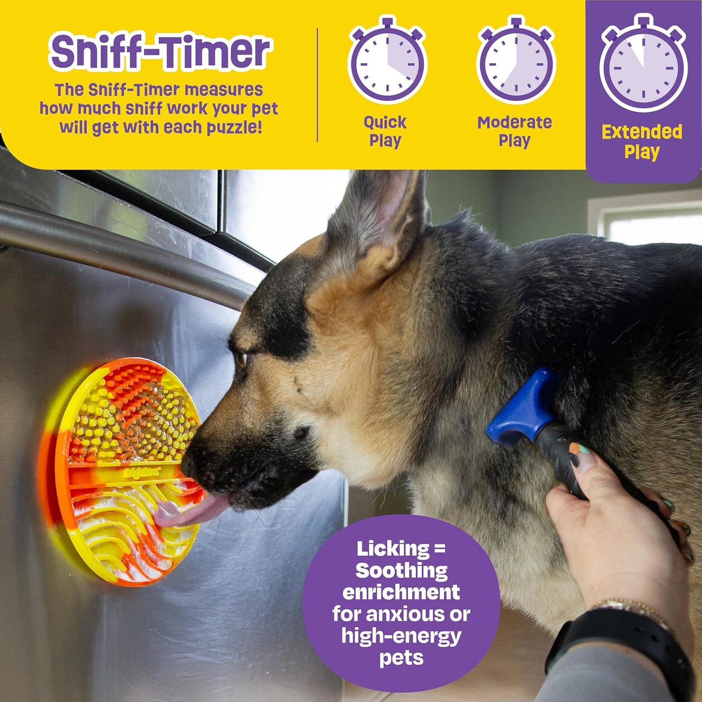 Brightkins Tie Dye Circle Lick Mat, Food Rubber Mat and Snuffle Pet Supplies, Enrichment Puppy Pads Essentials Products, Anxiety Relief Items, Interactive Dog Toys