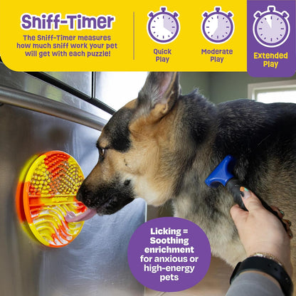 Brightkins Tie Dye Circle Lick Mat, Food Rubber Mat and Snuffle Pet Supplies, Enrichment Puppy Pads Essentials Products, Anxiety Relief Items, Interactive Dog Toys