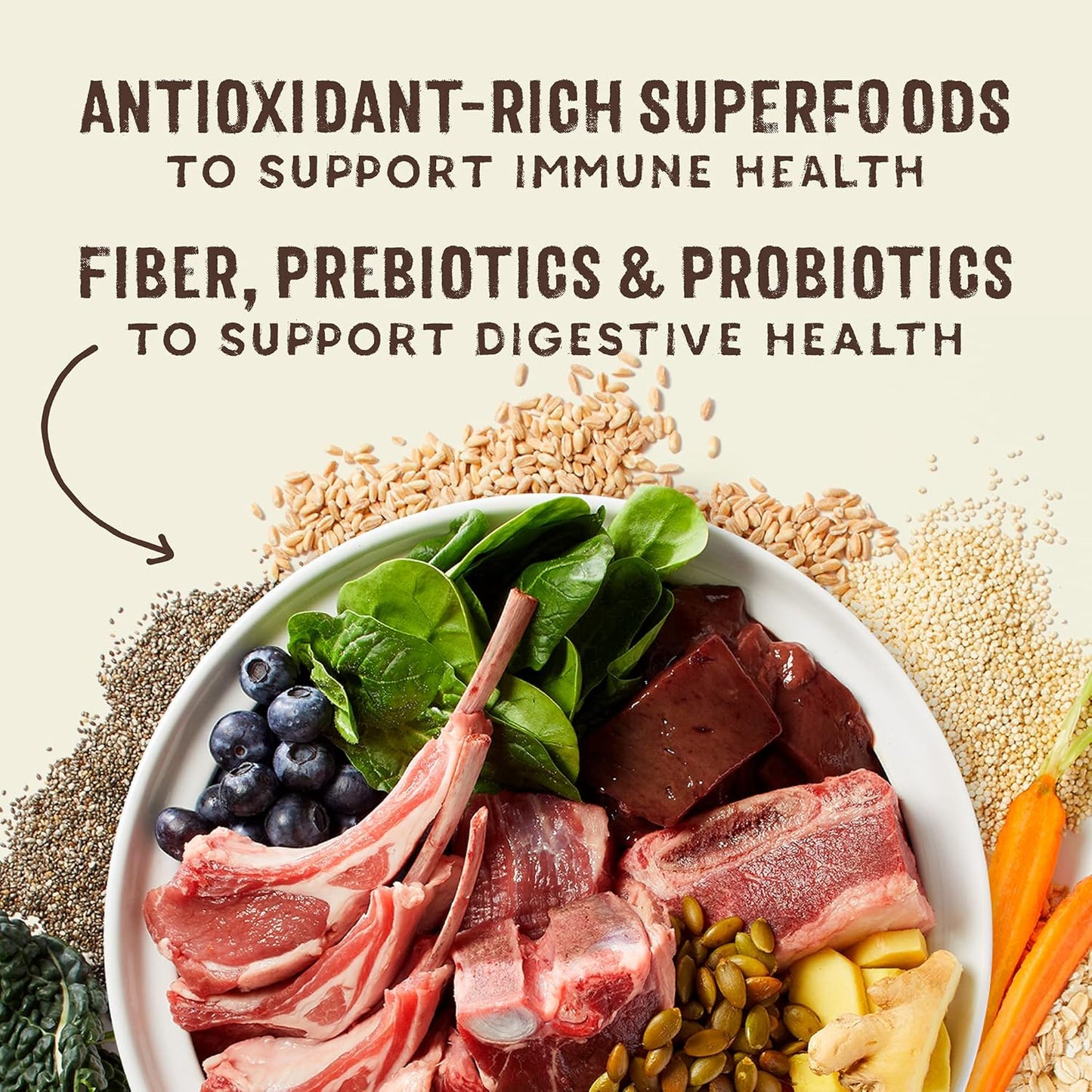 Stella & Chewy's SuperBlends Raw Coated Wholesome Grains Grass-Fed Beef, Beef Liver & Lamb Recipe with Superfoods, 3.5 lb. Bag