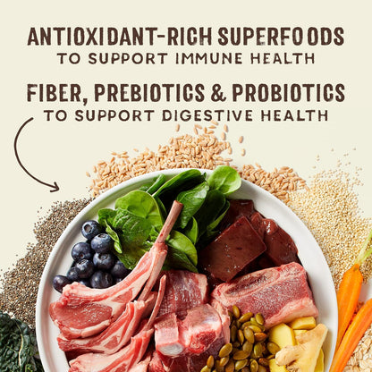 Stella & Chewy's SuperBlends Raw Coated Wholesome Grains Grass-Fed Beef, Beef Liver & Lamb Recipe with Superfoods, 3.5 lb. Bag