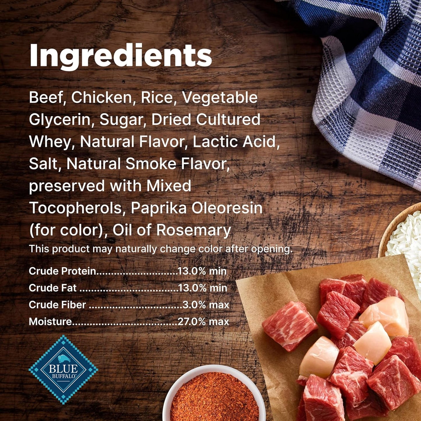 Blue Buffalo Nudges Grillers Natural Dog Treats, Made in the USA with Real Steak, 16-oz Bag