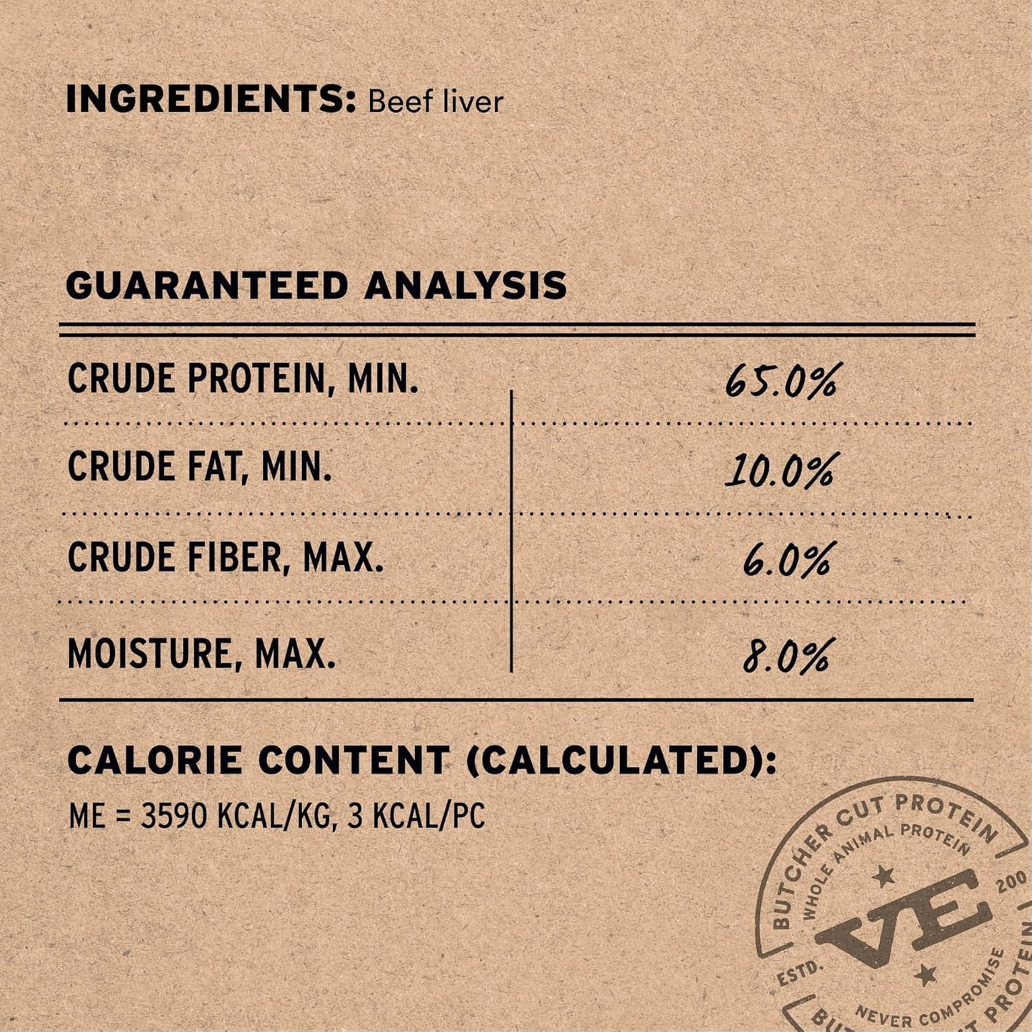 Vital Essentials Single Ingredient Beef Liver Dog Treats, 2.1 oz | Freeze-Dried Raw | Premium Quality High Protein Training Treats | Grain Free, Gluten Free, Filler Free