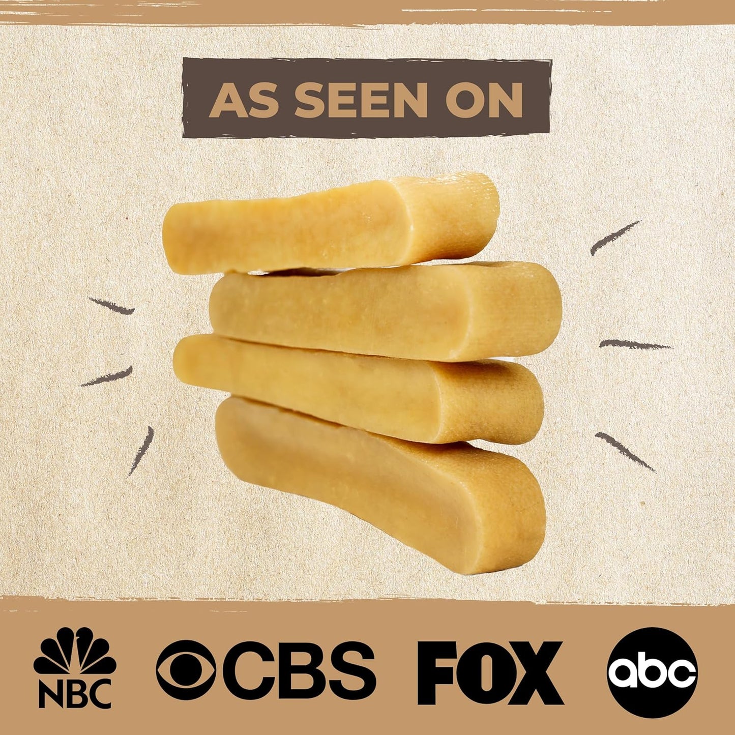 Mighty Paw Yak Cheese Chews for Dogs | All-Natural Long Lasting Pet Treats. Odorless and Great for Oral Health. Limited-Ingredient Chews for Puppies & Power-Chewers (Small, 12 Pack)