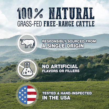 Cadet Bully Hide Sticks for Large Dogs, All-Natural Beef Pizzle, Limited-Ingredient Long-Lasting Dog Chews for Aggressive Chewers, 2 Count