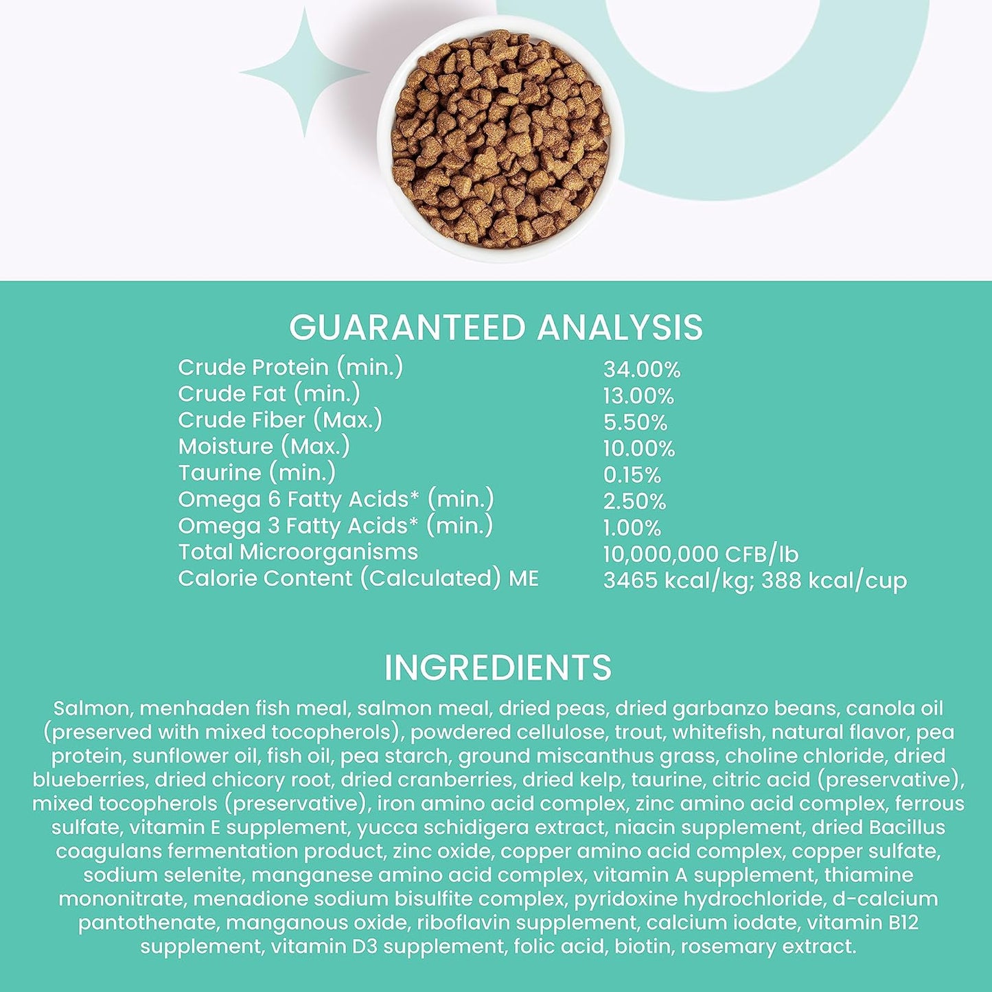 I and Love and You Naked Essentials Dry Cat Food - Salmon + Whitefish for Hairball Care - Grain Free, Real Meat, No Fillers, 3.4lb Bag