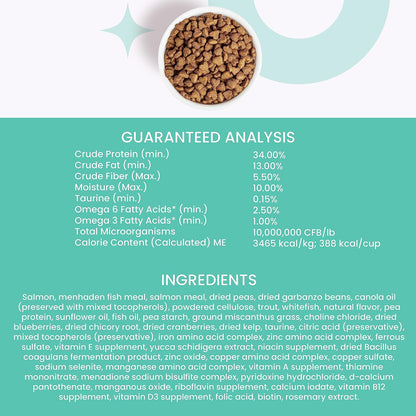 I and Love and You Naked Essentials Dry Cat Food - Salmon + Whitefish for Hairball Care - Grain Free, Real Meat, No Fillers, 3.4lb Bag