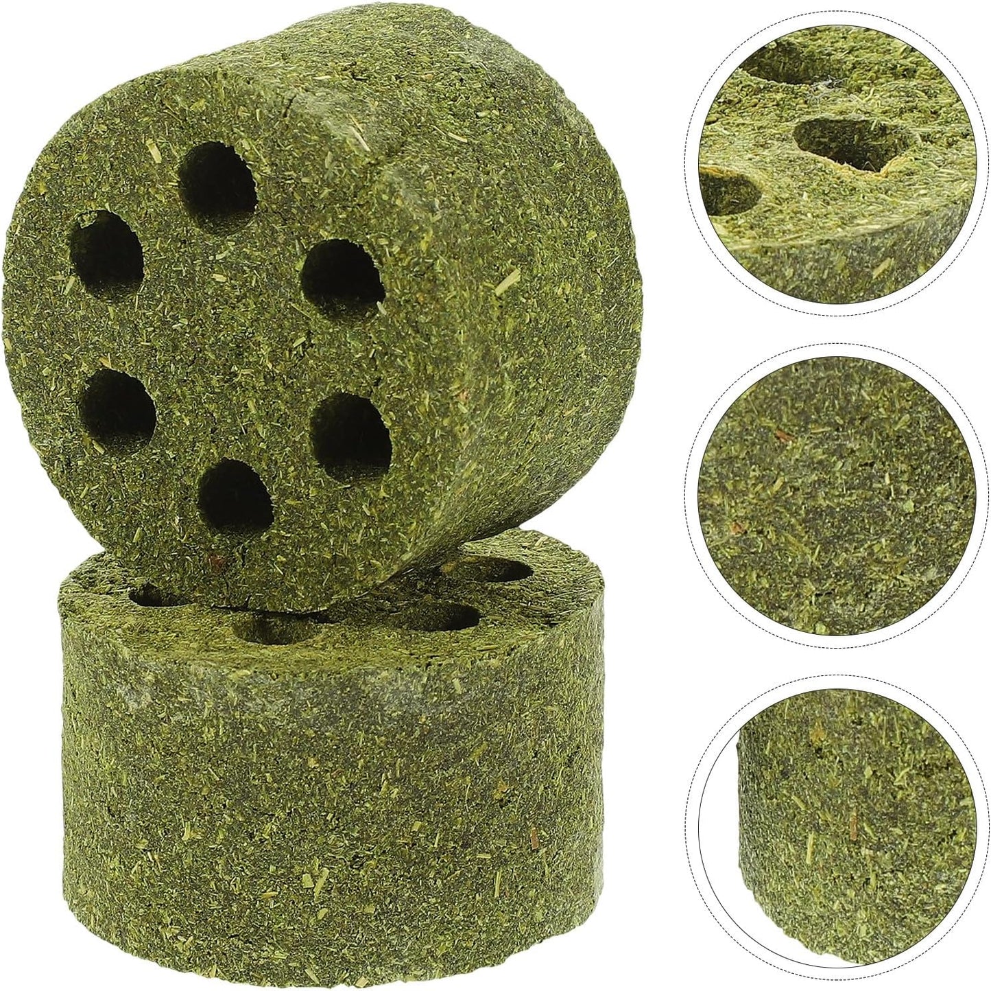 ERINGOGO Organic Grass Rabbit Chew 2Pcs Small Natural Pet Teething Playthings for Hamsters Bunnies Small Animals