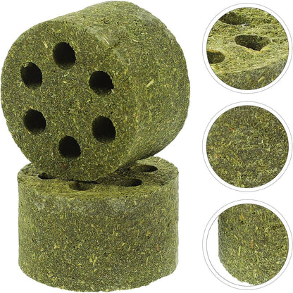 ERINGOGO Organic Grass Rabbit Chew 2Pcs Small Natural Pet Teething Playthings for Hamsters Bunnies Small Animals