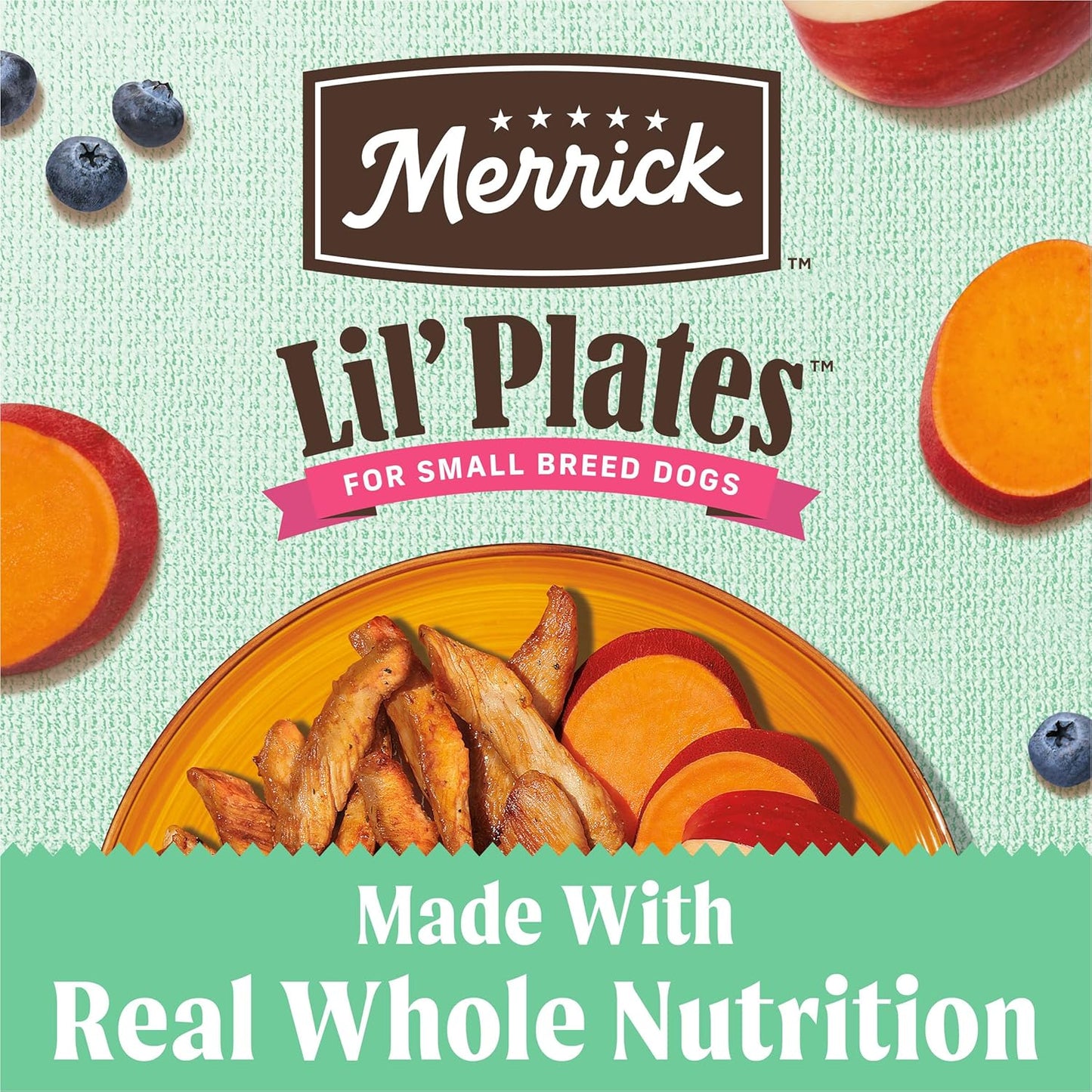 Merrick Lil’ Plates Premium Grain Free Senior Dry Dog Food For Small Dogs, Real Chicken, Sweet Potato Kibble - 4.0 lb. Bag