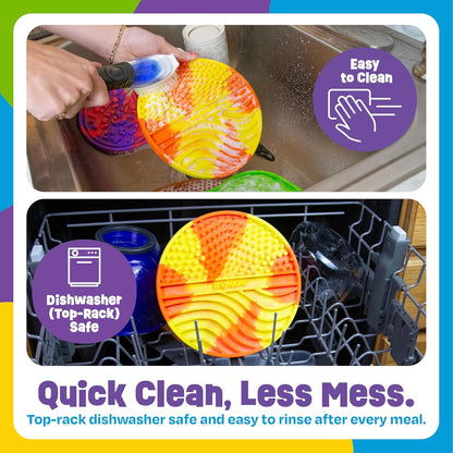 Brightkins Tie Dye Circle Lick Mat, Food Rubber Mat and Snuffle Pet Supplies, Enrichment Puppy Pads Essentials Products, Anxiety Relief Items, Interactive Dog Toys