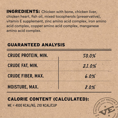 Vital Essentials Freeze-Dried Raw Chicken Crunchy Nibs | Complete Meal or Mixer Dog Food | 14 oz