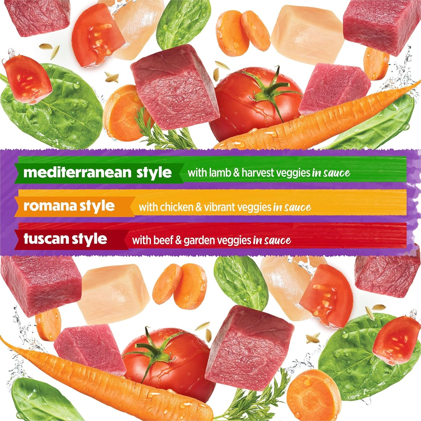 Purina Beneful Medleys Wet Dog Food Variety Pack with Tuscan, Romana, and Mediterranean Style Dog Food in Dog Gravy, 30 Pack - (Pack of 30) 3 oz. Cans