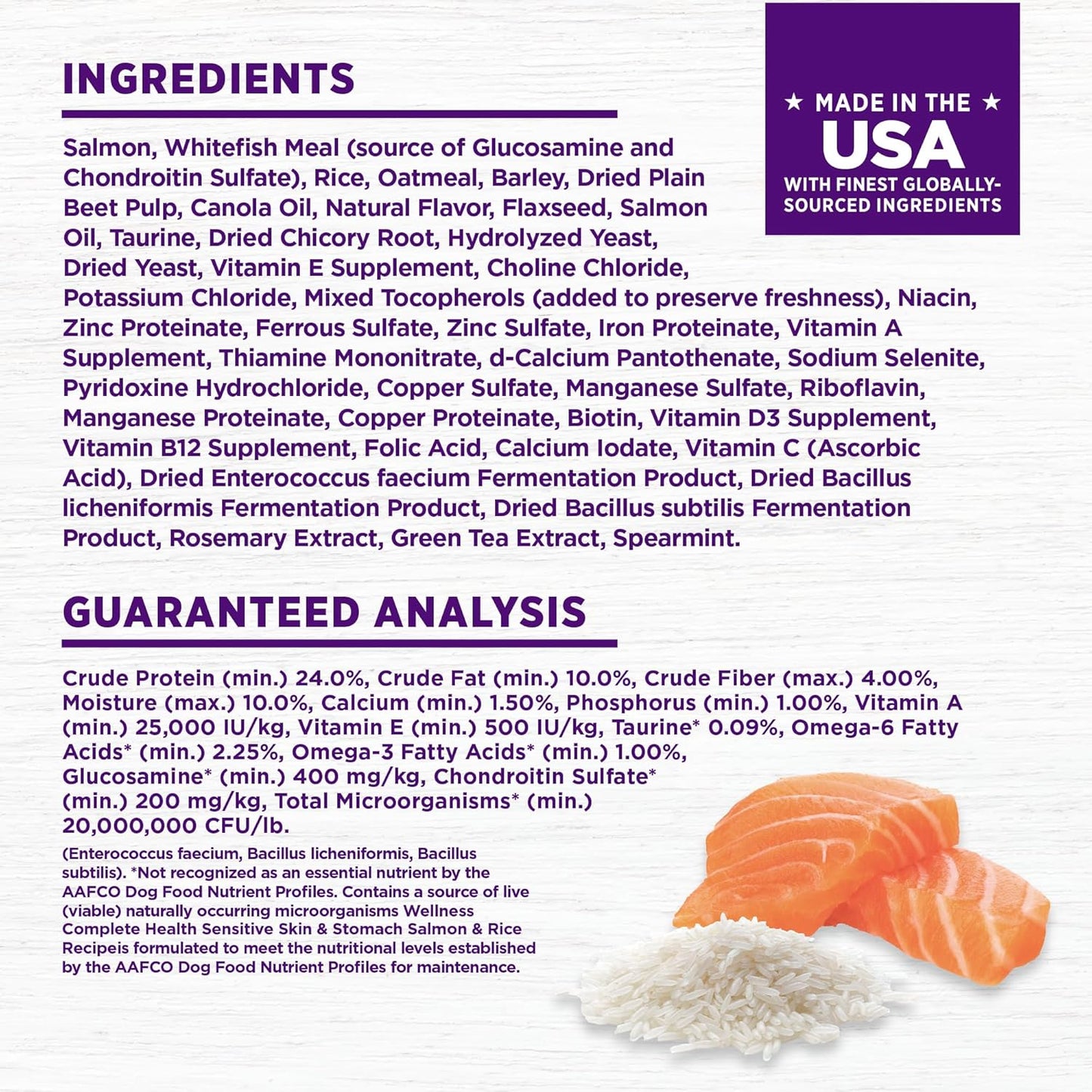 Wellness Complete Health Sensitive Skin & Stomach Dry Dog Food, Wholesome Grains, Natural, Salmon & Rice Recipe, (5-Pound Bag)