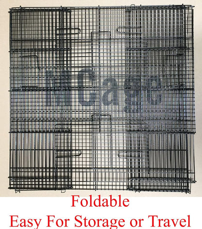 3-Levels Easy Portable Collapsible Ferret Chinchilla Sugar Glider Rats Mouse Animal Critter Chew-Proof Metal Carrier Travel Cage with Narrow 3/8-Inch Bar Spacing Easy to Setup No Tools Needed