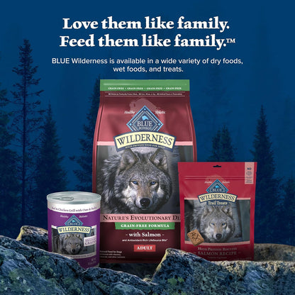Blue Buffalo Wilderness Adult High-Protein Dry Dog Food with Real Salmon, Grain-Free, Made in The USA with Natural Ingredients, Salmon, 13-lb. Bag