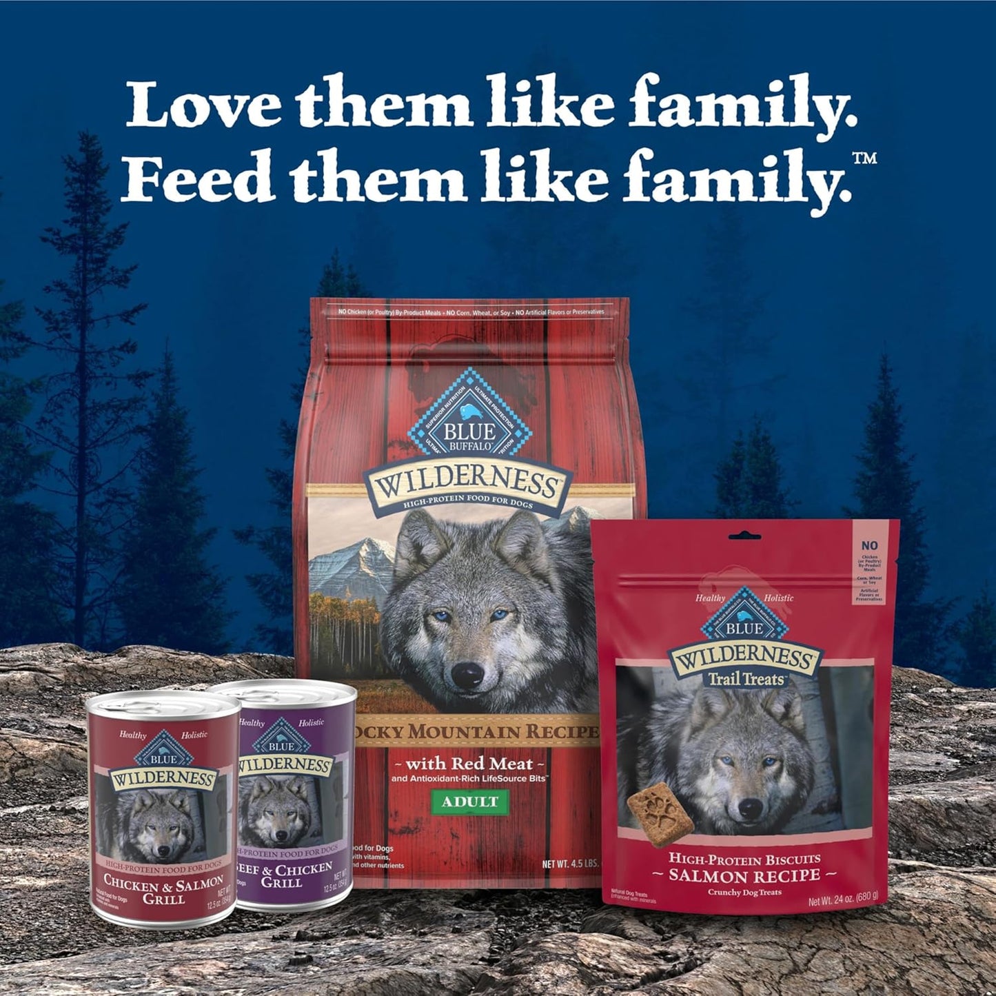 Blue Buffalo Wilderness High Protein Beef and Chicken & Salmon and Chicken Wet Dog Food Variety Pack for Adult Dogs, Grain-Free, 12.5 oz Cans (6 Pack)