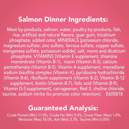 Purina Friskies Wet Cat Food Pate, Pate Salmon Dinner - (Pack of 24) 5.5 oz. Cans