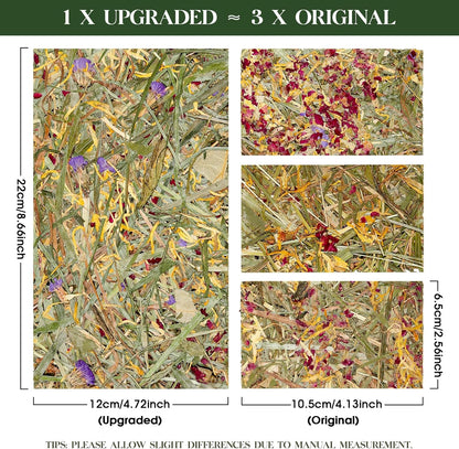 Abizoo Rabbit & Guinea Pig Treats 8 Pack Timothy Hay Bunny Chew Toys with Herbal Flowers Timothy Hay Forage Mix for Rabbits Guinea Pig Chinchillas Hamster Gerbils Rats Small Animals Teeth Care(Large)