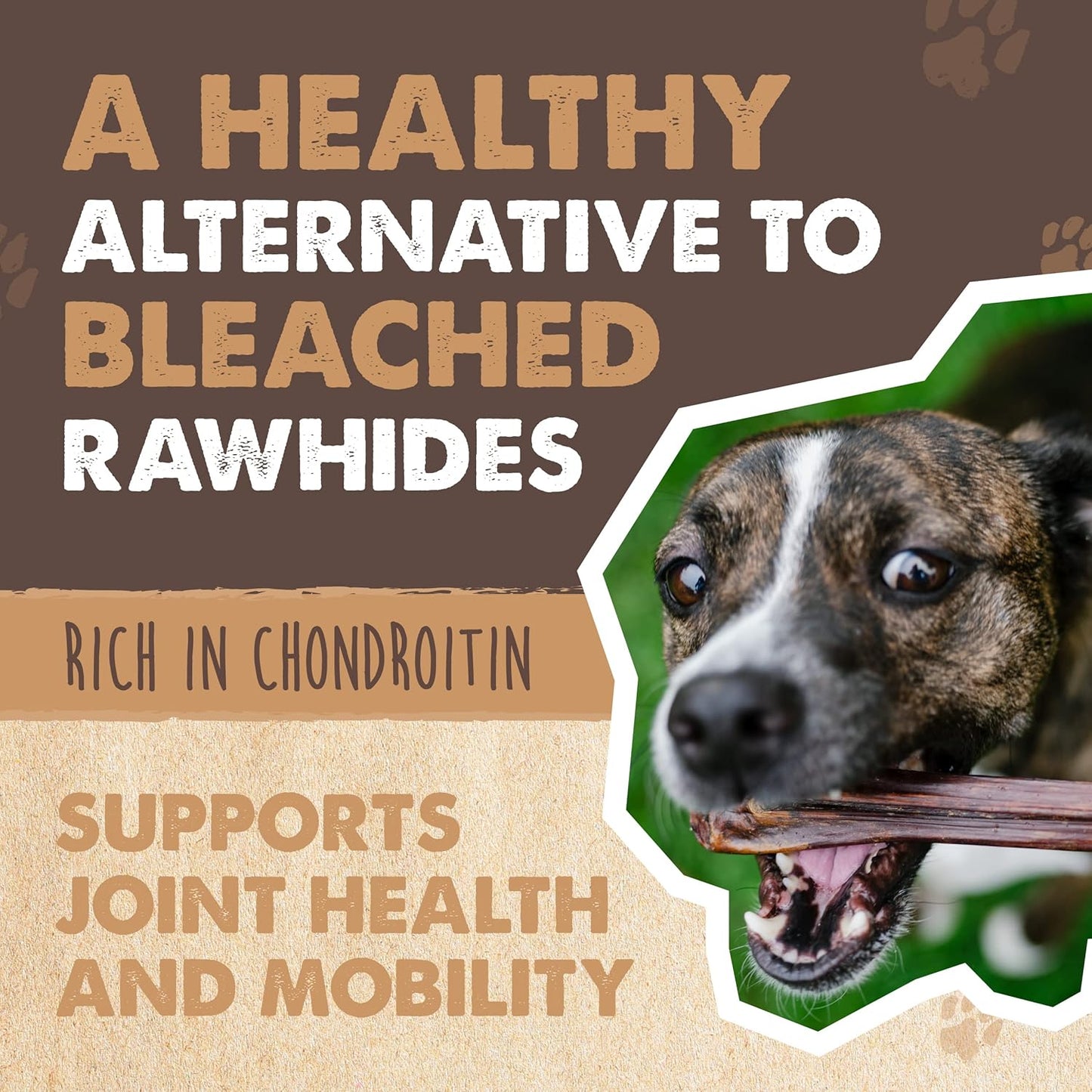 Mighty Paw - Beef Gullet Sticks for Dogs (6 Inch - 30 Pack) | Premium Beef Esophagus Treats. Gullet Sticks, Ideal for Large and Small Breeds Teething and Light Chewing. Rawhide Free, Bulk Dog Chews